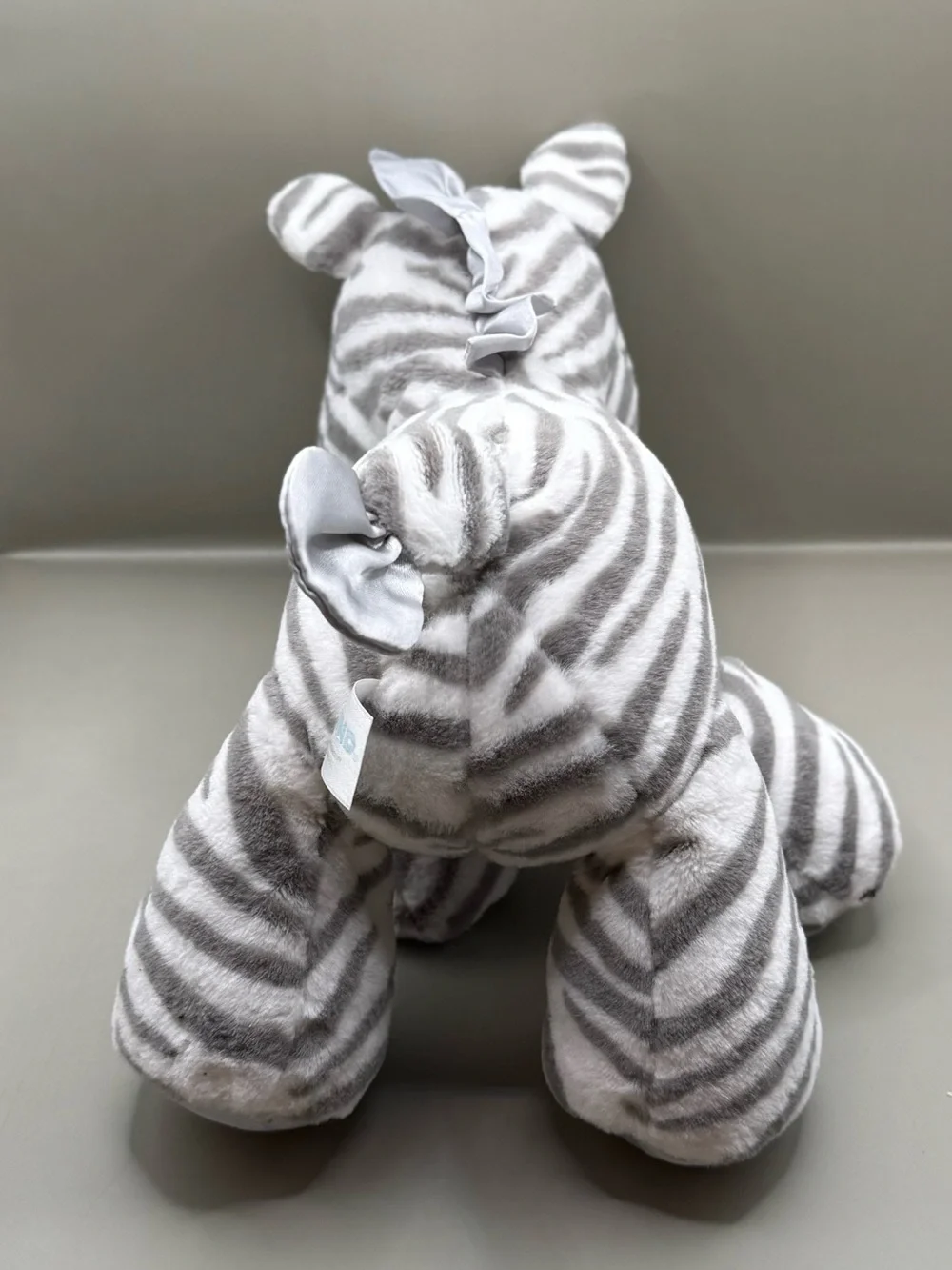 Baby GUND Zebra Zebra Plush Stuffed Animal Lovey Satin Trim